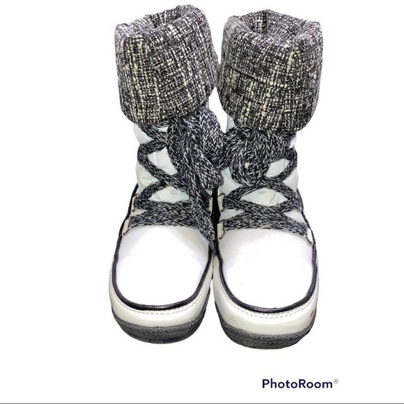 HSN Sporto Waterproof Hiking Boot Knit Me White/Grey 8M - Picture 4 of 13